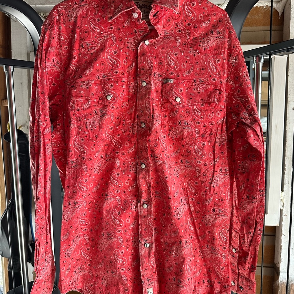 Red Paisley Men's Shirt